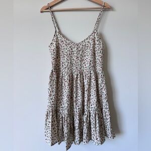 White floral tiered dress